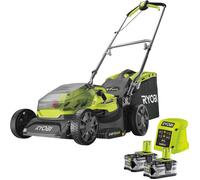 Ryobi Tondeuse poussée 18V One+ Brushless Ø 37 cm – 2 batteries 4,0 Ah et chargeur – RY18LM37A-240