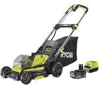 RYOBI - Tondeuse poussée 18V Brushless - Ø coupe 40 cm - ramassage et mulching - batterie 5,0 Ah & chargeur 2,0 A - RY18LMX40C-150