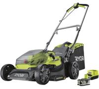 RYOBI - Tondeuse poussée 18V ONE+ - Brushless - Ø coupe 37 cm - ramassage et mulching + batterie 5,0 Ah & chargeur - RY18LMX37A-150