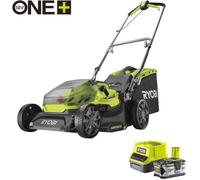 RYOBI - Tondeuse poussée 18V ONE+ - Ø coupe 37 cm - ramassage et mulching + 1 batterie 4,0 Ah et chargeur 2,0 A - RY18LM37A-140