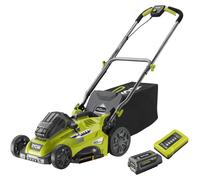 RYOBI - Tondeuse poussée 36V - Ø coupe 40 cm - ramassage et mulching - 1 batterie lithium+ 5,0 Ah et chargeur 1,7 A - RLM36X41H50G