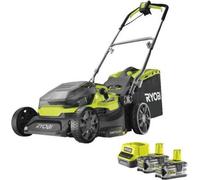 RYOBI - Tondeuse poussée HYBRIDE 36V (alimentation par 2 batteries ONE+) - coupe 37 cm + 2 batteries 5 Ah & charg. - RY18LMH37A-250