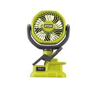 RYOBI Ventilateur Sans Fil 18V ONE+ RCF18-0 - 2 Vitesses, Silencieux, Tête orientable - Parfait pour Télétravail, Bureau, Camping - Batterie Non Incluse