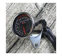 RYOZAI Moto Jauge Tacomètre Universel Argent Rétro Motos Mini Compteur Kilométrique Mécanique Compteur De Vitesse Mash KM/H MPH Tous 12V Électromobile Et Bateau
