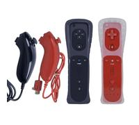 RYQIF Coque de rechange pour manette sans fil Wii U et Nintendo Gamepad - Télécommande interchangeable avec coque en silicone et dragonne (rouge et noir)