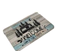RYQZHHY Paillasson Moderne Tapis de Sol Bienvenue imprimé sur Le thème du Camping, 2 pièces