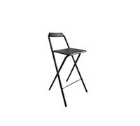 RYQZHHY Tabourets Hauts Pliants Tabouret de Bar Pliable avec Dossier for comptoir créatif(Black)
