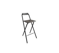 RYQZHHY Tabourets Hauts Pliants Tabouret de Bar Pliable avec Dossier for comptoir créatif(Black - Walnut)