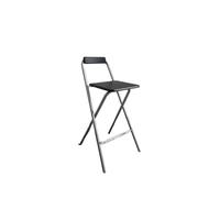 RYQZHHY Tabourets Hauts Pliants Tabouret de Bar Pliable avec Dossier for comptoir créatif(Silver- Black)