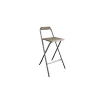 RYQZHHY Tabourets Hauts Pliants Tabouret de Bar Pliable avec Dossier for comptoir créatif(Silver-Relief)