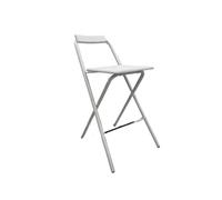 RYQZHHY Tabourets Hauts Pliants Tabouret de Bar Pliable avec Dossier for comptoir créatif(White)
