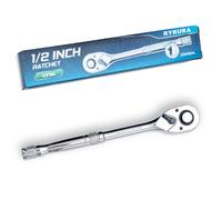 Ryrura Clé à cliquet 1/2", clé à douille standard, libération rapide à 72 dents, fonction cliquet réversible avec poignée en métal