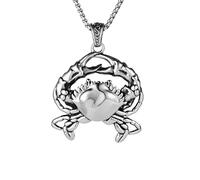 RYRYR Collier, 1 pièce, collier personnalisé, pendentif crabe unisexe, série océan, for homme, bijoux au design détaillé