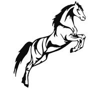 RYRYR Décoration Murale en métal, Art Minimaliste Moderne, décoration de Chambre à Coucher, 2 pièces, Silhouette de Cheval 3D, Cadeau Noir for la Maison, Sculpture Suspendue(11.8IN/30CM)