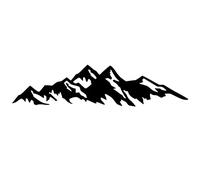 RYRYR Décoration Murale en métal, Art Minimaliste Moderne, Sculptures de Silhouette de Montagnes 3D for Chambre à Coucher, Vue sur la Gamme de suspensions, Panneaux de Travail à Domicile(23.6IN/60CM)