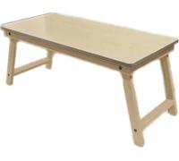 RYRYR Table d'ordinateur Portable for canapé, Table de lit, Bureau d'ordinateur Portable, Plateau, Bureau Pliable en Bambou 60 x 30 x 28 cm, Naturel