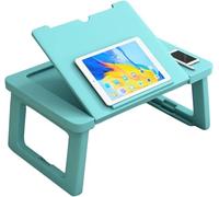 RYRYR Table d'ordinateur Portable for canapé, Table de lit, Bureau d'ordinateur Portable, Pliable, 5 Angles réglables, 60 x 40 x 28 cm(Green)