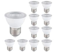 Rysa Light Par16 Ampoule LED à col court, dimmable en 10 groupes, 5W, 500lm, projecteur LED (équivalent à une ampoule halogène de 50W) spot encastré lampadaire, E27 (Heure d'été blanc 6000k)