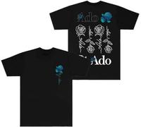 RYSXJLX ADO The First World Tour 2024 Wish T-Shirt Femmes Hommes Bleu Rose Mode Été Manches Courtes, Noir , XL