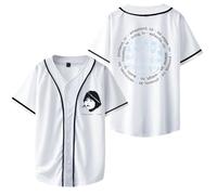 RYSXJLX Beabadoobee Maillot de baseball à manches courtes pour homme et femme Motif The Space in Between Tour 2025, blanc, XS