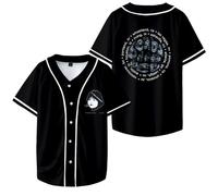 RYSXJLX Beabadoobee Maillot de baseball à manches courtes pour homme et femme Motif The Space in Between Tour 2025, Noir , S
