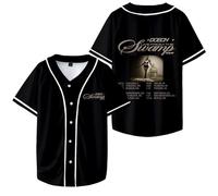 RYSXJLX Doechii Live from The Swamp Tour Baseball Jersey 2025 Hommes Femmes Mode T-shirt à manches courtes, Noir , XXS