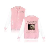 RYSXJLX Doechii Live from the Swamp Tour Jacket 2025 Femmes Hommes Hiphop Veste de baseball à manches longues, rose, L
