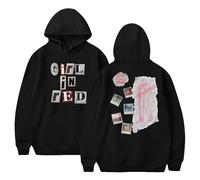 RYSXJLX Girl in red Merch Photo Logo Print Hoodie Unisexe Casual Fashion Retro Classic Sweatshirt Streetwear, Noir , S