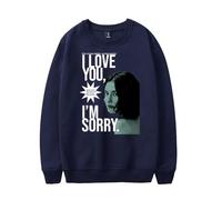 RYSXJLX Gracie Abrams Merch I Love You I'm Sorry Crewneck The Secret of Us Album unisexe rétro classique manches longues (L, bleu marine), bleu marine, L