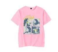 RYSXJLX Gracie Abrams Merch Risk The Secret of Us Album T-Shirt Femmes Hommes Mode Casual T-shirt Manches Courtes, rose, XS