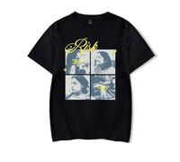 RYSXJLX Gracie Abrams Merch Risk The Secret of Us Album T-Shirt Femmes Hommes Mode Casual T-shirt Manches Courtes, Noir , L