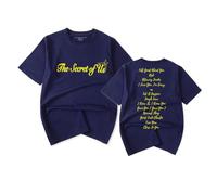 RYSXJLX Gracie Abrams Merch The Secret of Us Album T-Shirt Femmes Hommes Mode Casual T-shirt à manches courtes, bleu marine, M