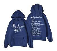 RYSXJLX Gracie Abrams Merch The Secret of Us Tour Sweat à capuche unisexe rétro tendance classique à manches longues, bleu marine, XS