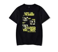 RYSXJLX Gracie Abrams T-shirt à manches courtes « I Love You I'm Sorry » The Secret of Us Album Femmes Hommes Mode Décontracté, Noir , M