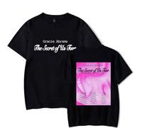 RYSXJLX Gracie Abrams T-shirt à manches courtes The Secret of Us UK Tour 2025 pour femme et homme, Noir , L