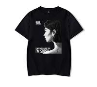 RYSXJLX Gracie Abrams T-shirt « I Love You I'm Sorry » The Secret of Us Album Femmes Hommes Mode Décontracté Manches Courtes, Noir , M
