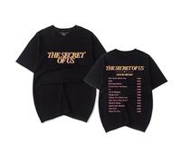 RYSXJLX Gracie Abrams T-shirt The Secret of Us pour femmes et hommes Album Merch Mode Décontracté T-shirt à manches courtes, Noir , S