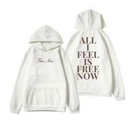 RYSXJLX Gracie Abrams The Secret of Us Free Now Sweat à capuche unisexe rétro tendance classique à manches longues, blanc, S