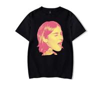 RYSXJLX Gracie Abrams Winking T-Shirt The Secret of Us Tour Merch Femmes Hommes Mode Casual T-shirt à manches courtes, Noir , XS