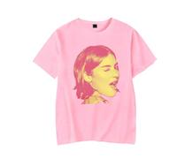 RYSXJLX Gracie Abrams Winking T-Shirt The Secret of Us Tour Merch Femmes Hommes Mode Casual T-shirt à manches courtes, rose, L