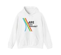 RYSXJLX Hot Game ARC Raiders Merch Are You Friendly? Sweat à capuche imprimé - Pull unisexe à manches longues pour les fans de joueurs, blanc, L