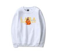 RYSXJLX Lara Fabian Sweat à capuche Je T'aime Tour 2024 col rond unisexe rétro classique à manches longues, blanc, M
