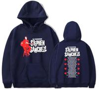 RYSXJLX Stephen Sanchez Sweat à capuche pour homme et femme Style décontracté à manches longues Motif visage d'ange, bleu marine, L