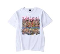 RYSXJLX Sufjan Stevens T-shirt Javelin Album Décontracté Mode Col Rond Manches Courtes Singer Merch, blanc, 4XL