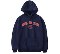 RYSXJLX Sweat à capuche unisexe « Girl in red Merch We Fell in Love in October » - Style décontracté - Style rétro classique - Streetwear, bleu marine, L