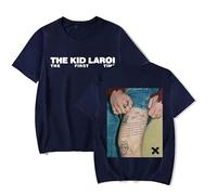RYSXJLX T-shirt The Kid LAROI The First Time Tour pour femmes et hommes 2024 Tour Mode Décontracté T-shirt à manches courtes, bleu marine, XS