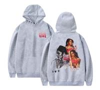 RYSXJLX Tini Stoessel Fresa Merch Sweat à capuche unisexe décontracté tendance rétro classique Streetwear, gris, L