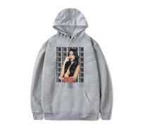 RYSXJLX Tini Stoessel Merch Singer Sweat à capuche unisexe décontracté tendance rétro classique Streetwear, gris, M