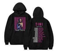RYSXJLX Tini Stoessel Tour Merch Sweat à capuche unisexe décontracté tendance rétro classique Streetwear, Noir , 4X-Large