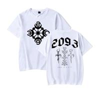 RYSXJLX Yeat 2093 T-Shirt Rapper Album Merch Femmes Hommes Hiphop Mode Col Rond Classique T-shirt à Manches Courtes, blanc, M